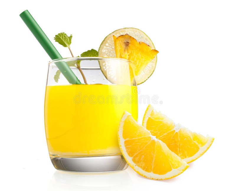 Drink Orange Juice Isolated on White Stock Photo Image of