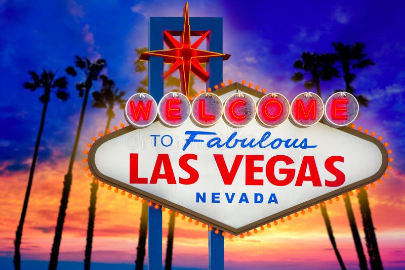 Las Vegas Welcome Sign with Fireworks in Background Stock Photo by ©iofoto  9227053