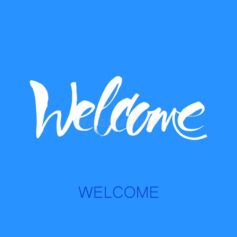 Welcome lettering template stock vector. Illustration of print - 106322909