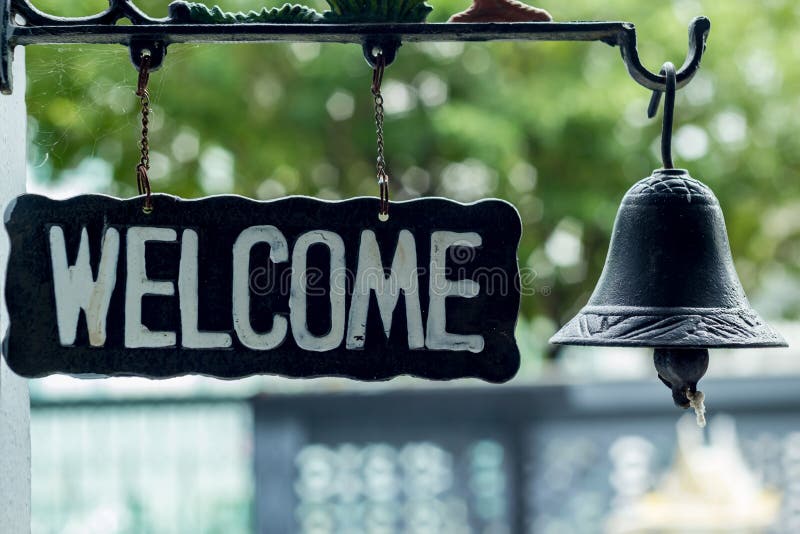 Welcome sign stock photos