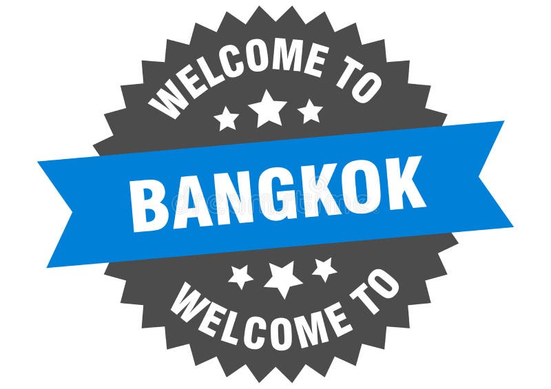 To Bangkok. To Bangkok Isolated Sticker Stock Vector