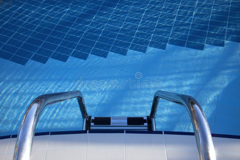 Welcome to cool blue swimpool royalty free stock photo