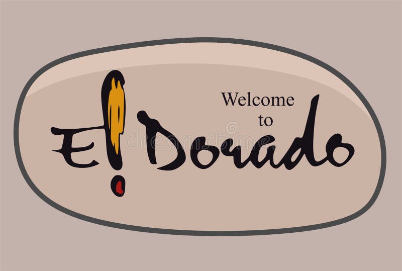 Welcome To El Dorado Arkansas Stock Vector - Illustration of beauty