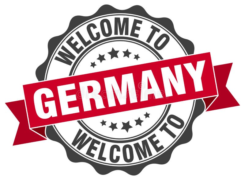 Welcome to Germany seal stock vector. Illustration of background - 99302659