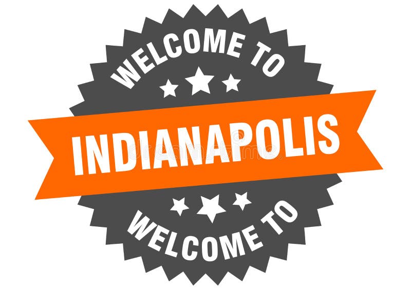 To Indianapolis. To Indianapolis Isolated Sticker Stock