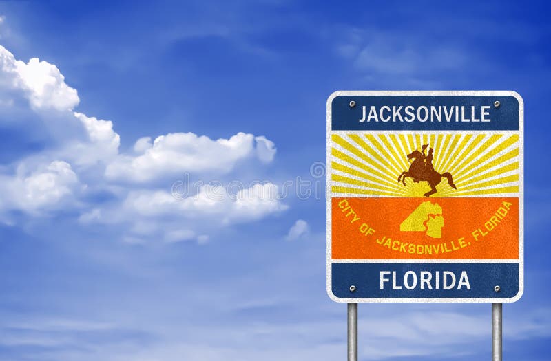 To Jacksonville in US State of Florida Stock Image Image of sign, state 245099629