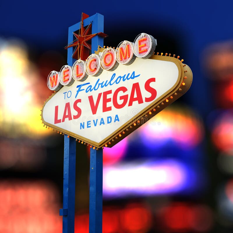 Welcome to Las Vegas Sign stock photo. Image of color - 43241108