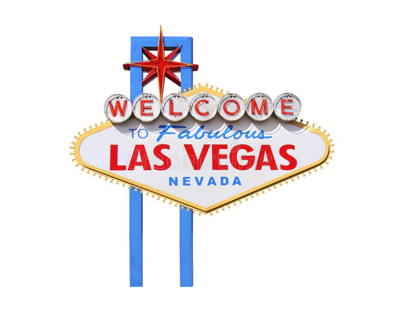 Welcome To Las Vegas Sign on White Background Stock Image - Image of ...