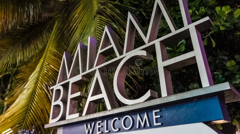 Welcome to Miami Beach! stock photos