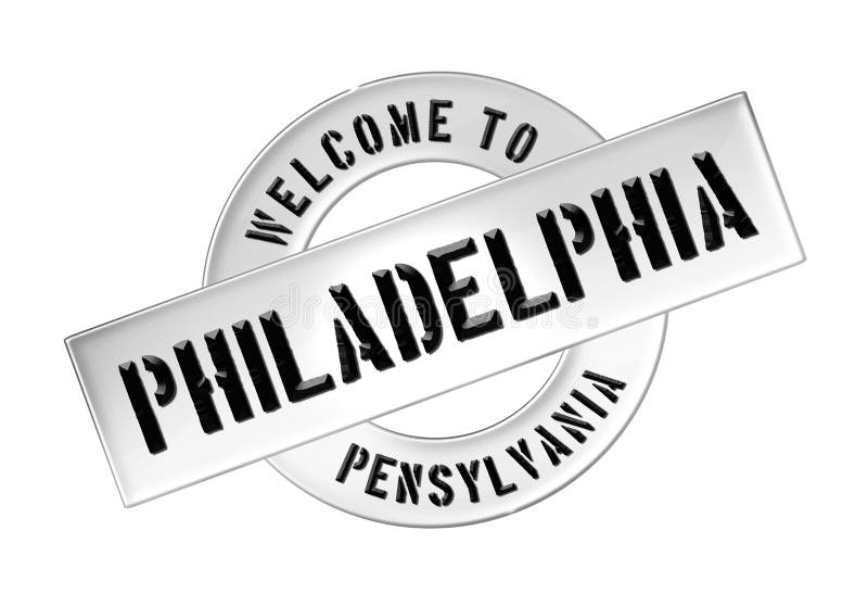 TO PHILADELPHIA stock illustration. Illustration of