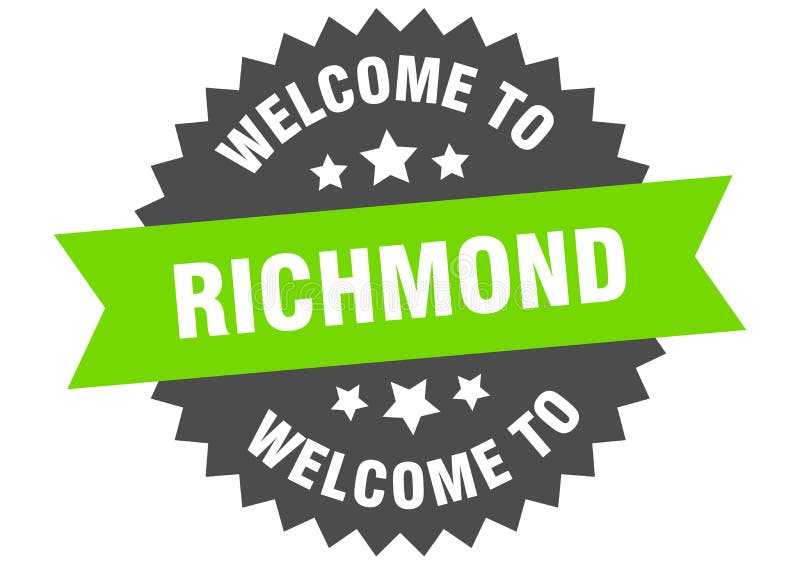 To Richmond. To Richmond Isolated Sticker Stock Vector