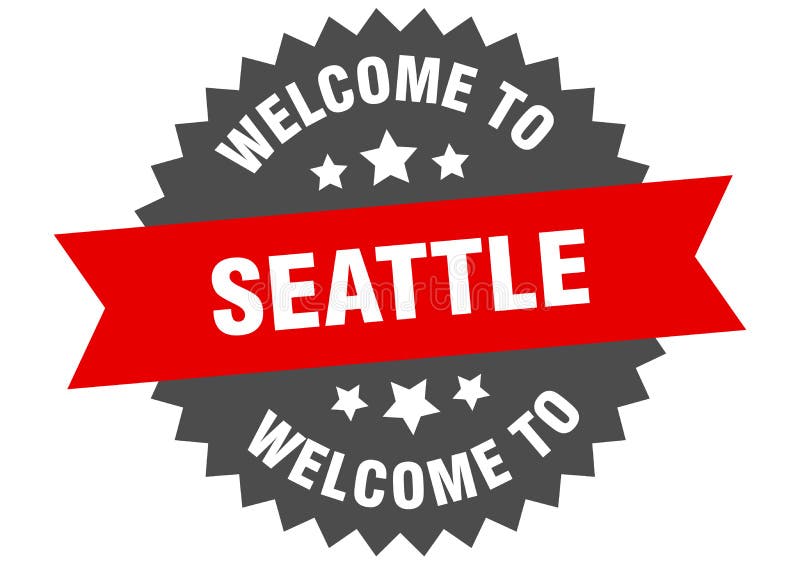 Seattle. Sticker. Modern Calligraphy Hand Lettering for Serigraphy