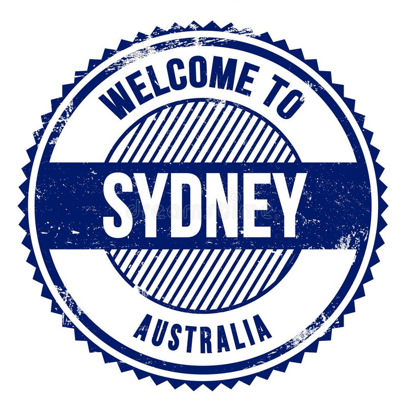 Welcome to sydney. Welcome to Sydney Australia. Welcome badge.
