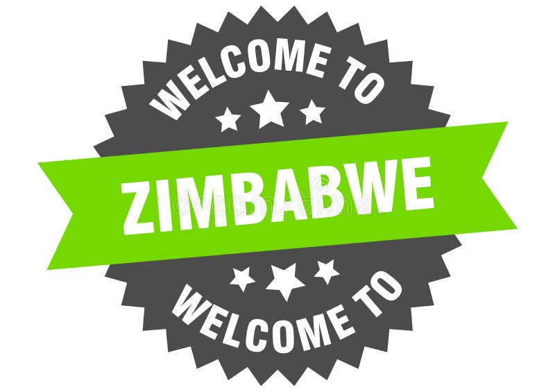 To Zimbabwe. To Zimbabwe Isolated Sticker Stock Vector