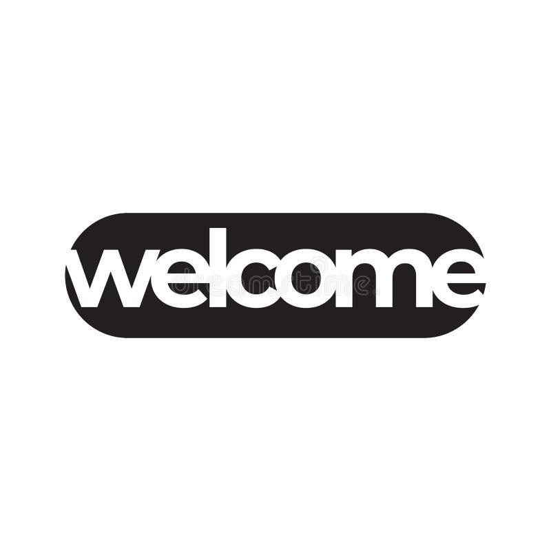 Hand drawn of welcome logo Royalty Free Vector Image