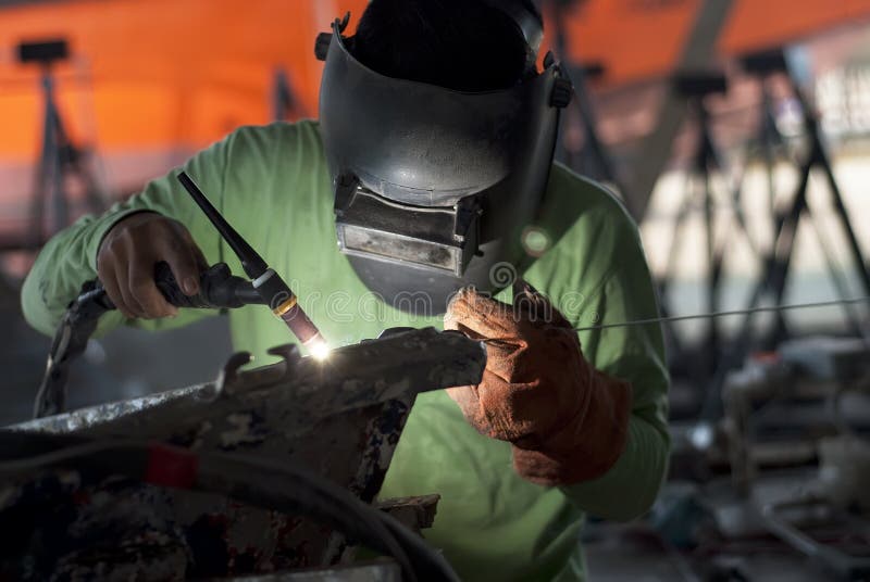 Welder Boat stock image. Image of hand, business, fumes 16582927