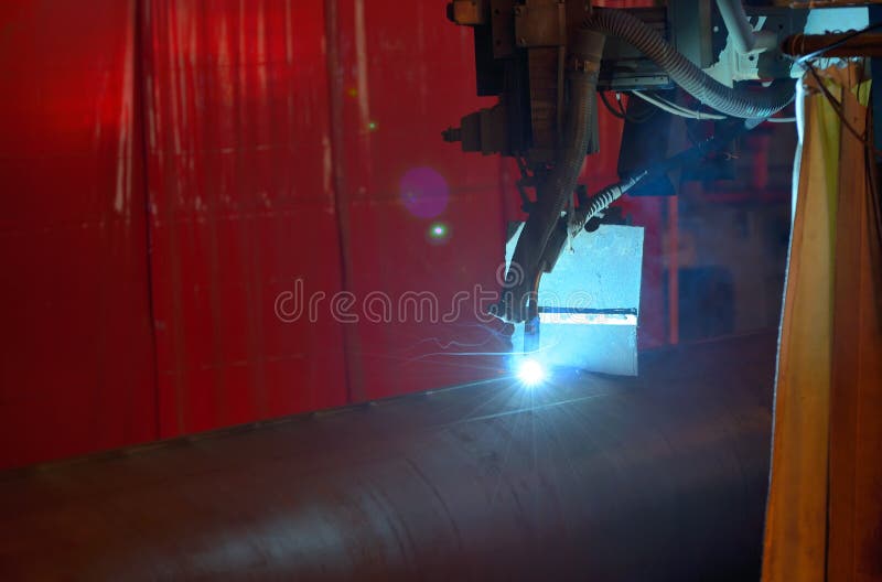 Welding Working With Migmag Method Stock Photo Image of heat, iron