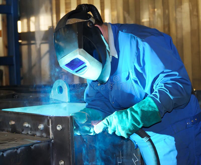 Welder at work.