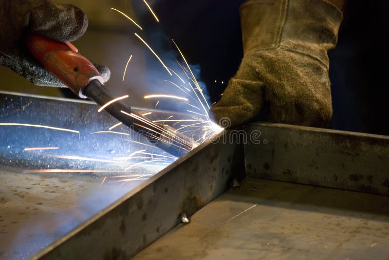 Welder at work.