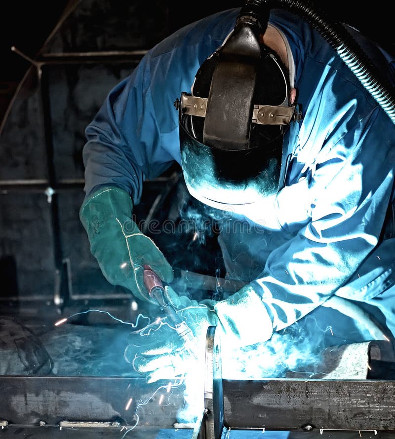 Welder at work.