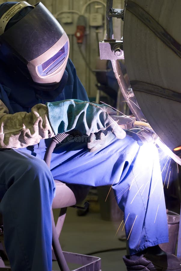 Welder at work