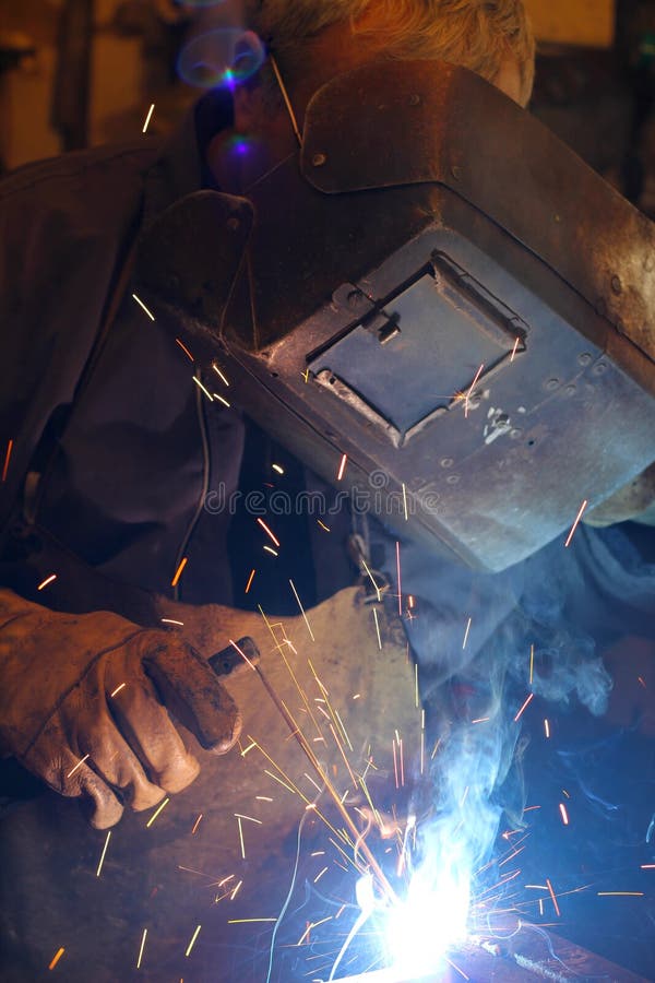 Welder at work royalty free stock photo