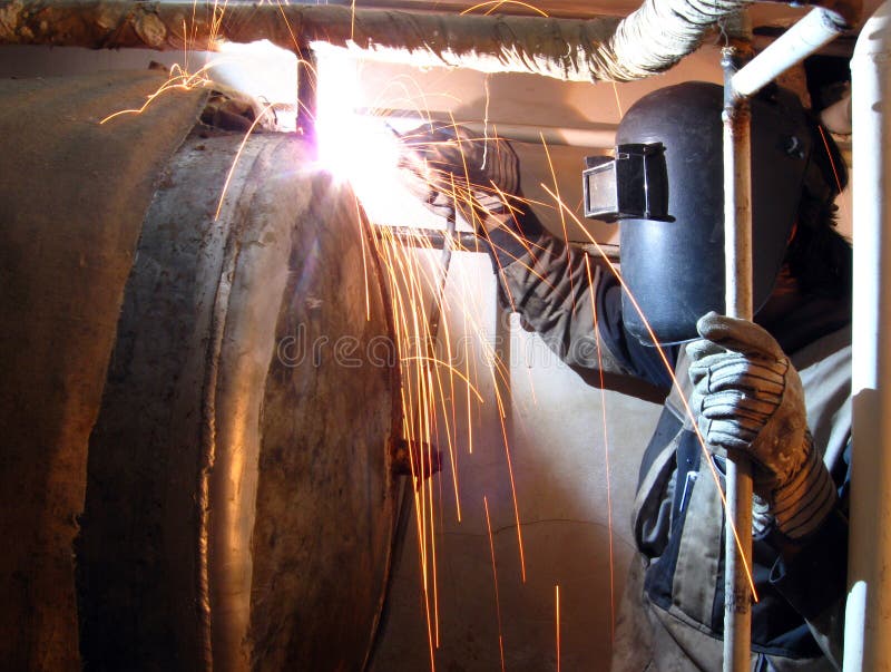 Welder at work