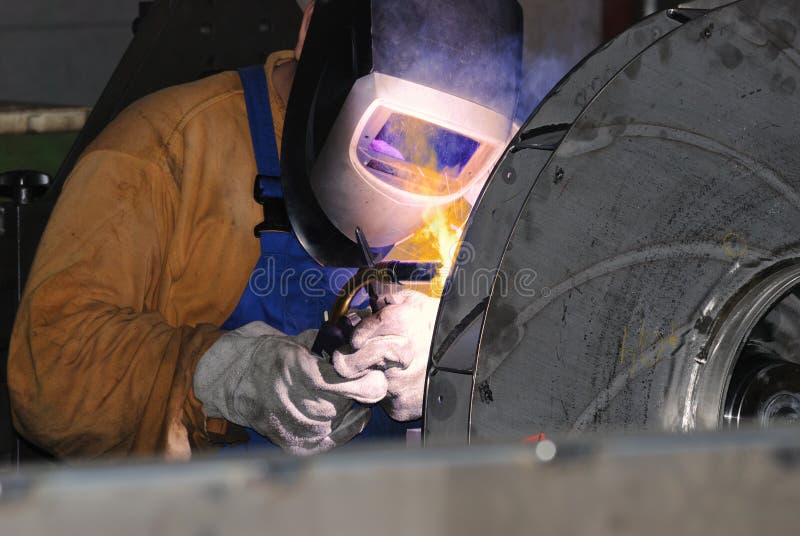 Welder at work.