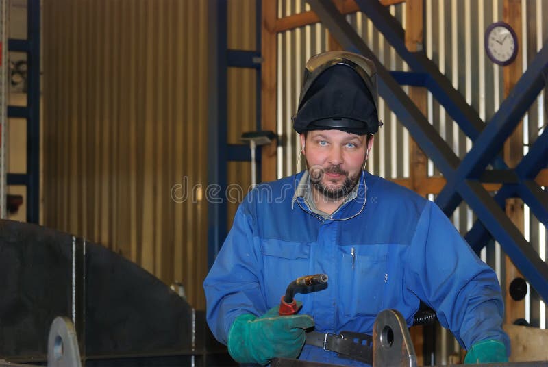 Welder at work.