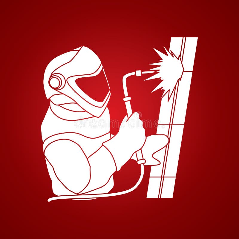 Welder working vector. vector illustration