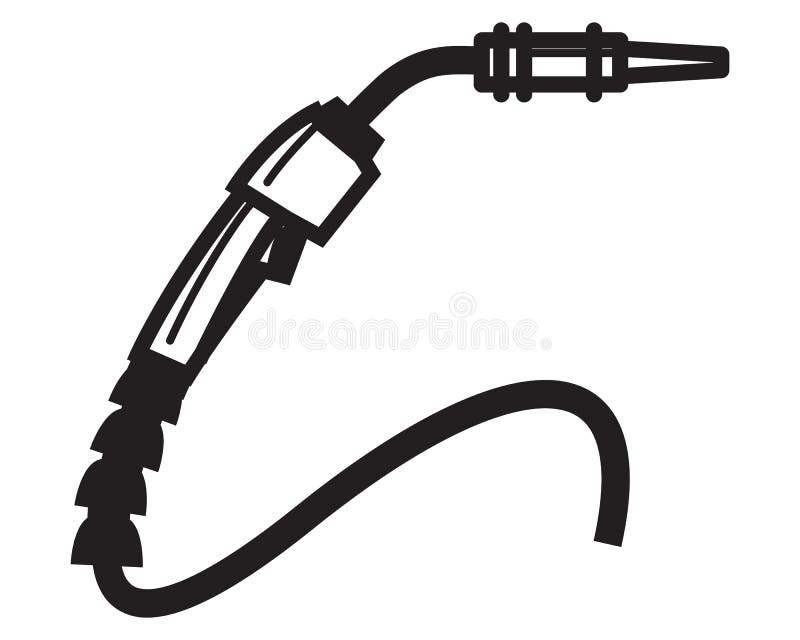 Mig Welding Torch In Hand Icon Simple Stock Vector - Illustration of