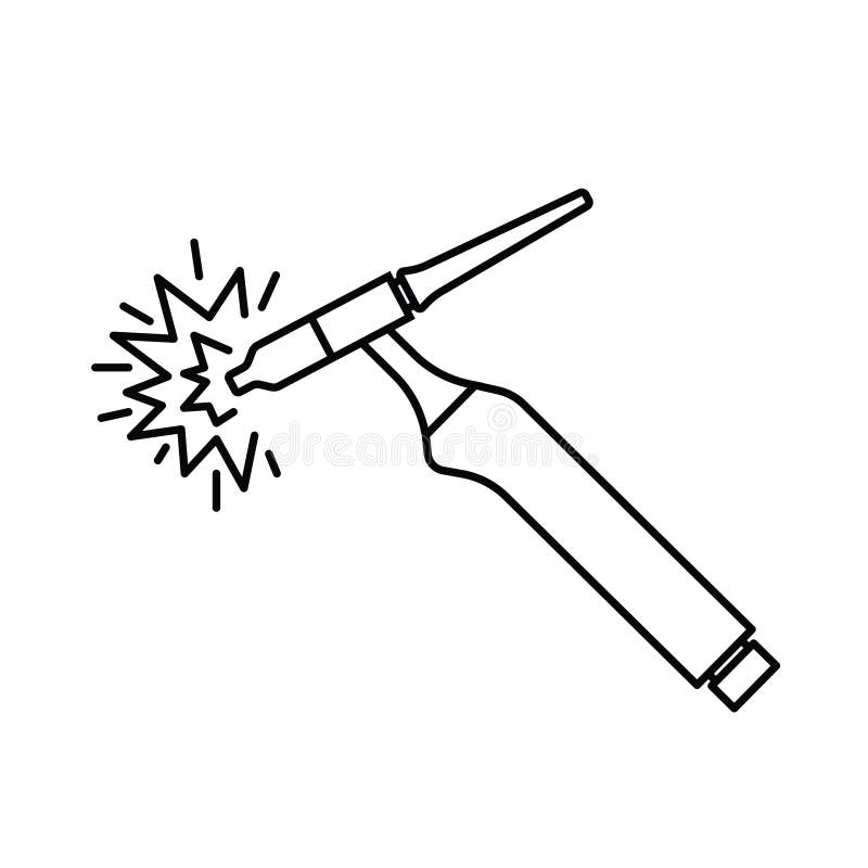Welding Torch with Spark Icon Stock Vector - Illustration of repair