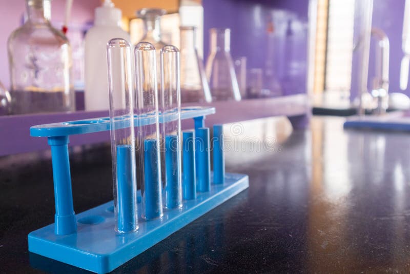 Well Arranged Lab Glassware or Empty Glass Tubes at Empty Science