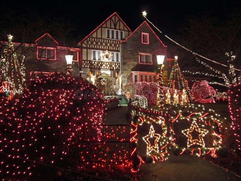 Well Decorated Christmas Home Stock Image Image of december, columbia