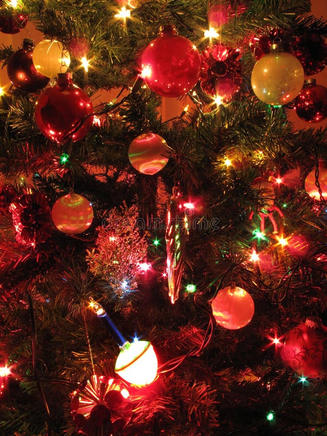 Well Decorated Christmas Tree Stock Photo Image of balls, icicle 7505324