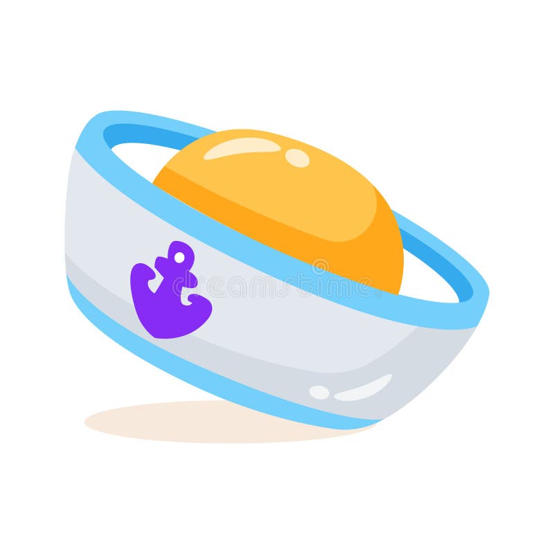 A well designed 2d icon of marine sailor hat stock illustration