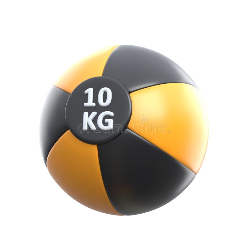A well designed 3d icon of medicine ball for gyms vector illustration