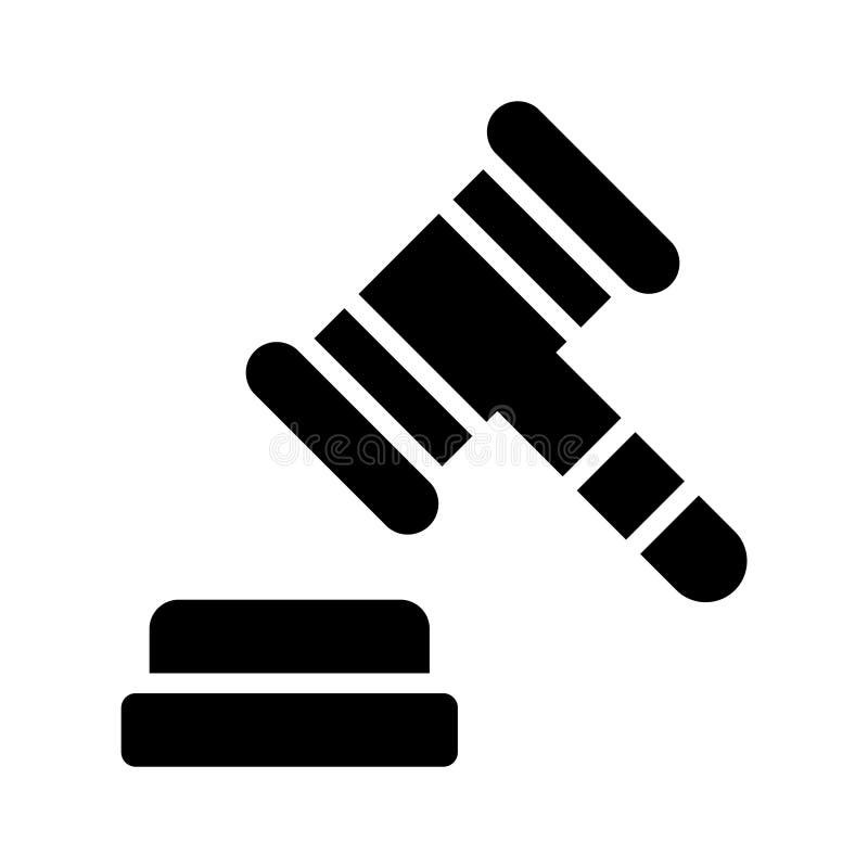 Well designed glyph icon of law and regulations royalty free illustration