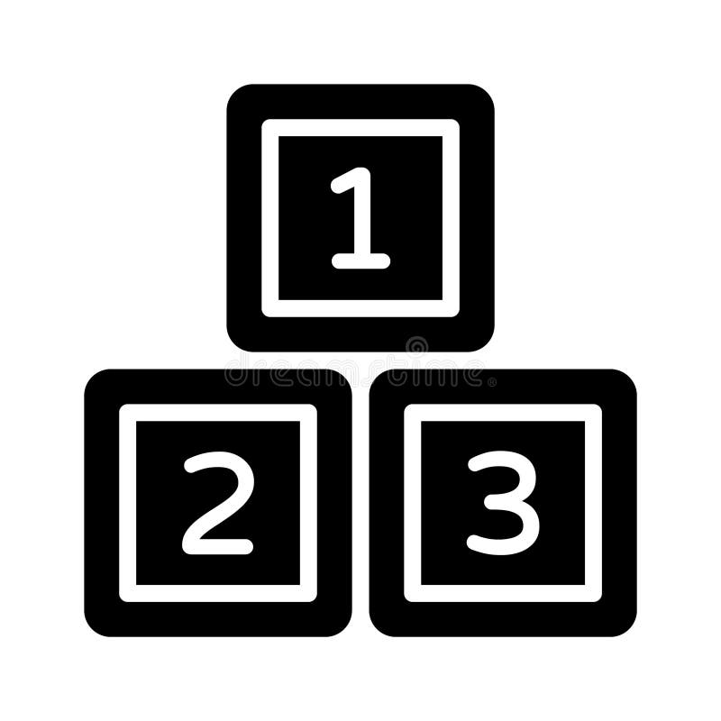 A well designed glyph icon of math digits royalty free illustration