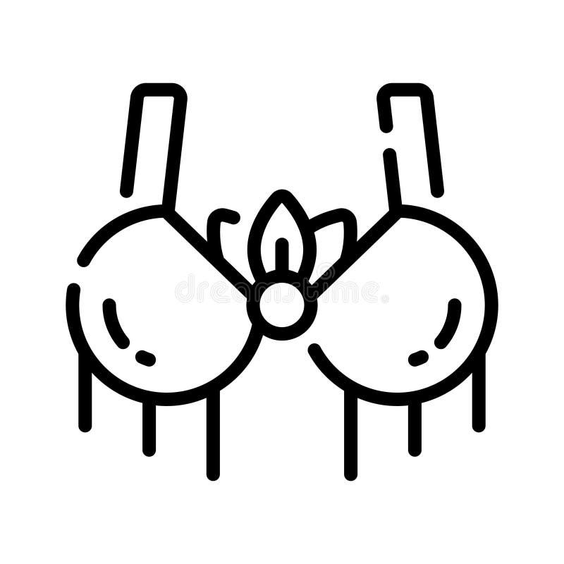 Well designed linear icon showing carnival bra vector illustration