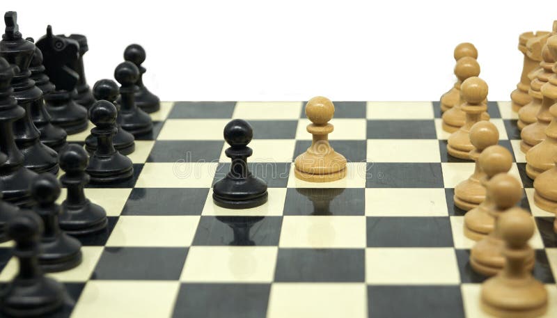 Game of chess on white stock image. Image of symbol - 172269839