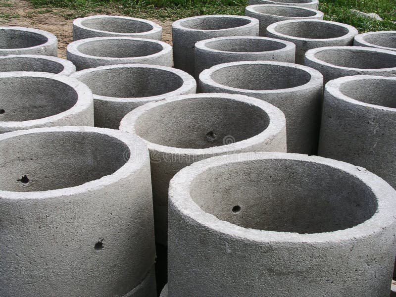 Well rings stock image. Image of construction, hole, round 7753693