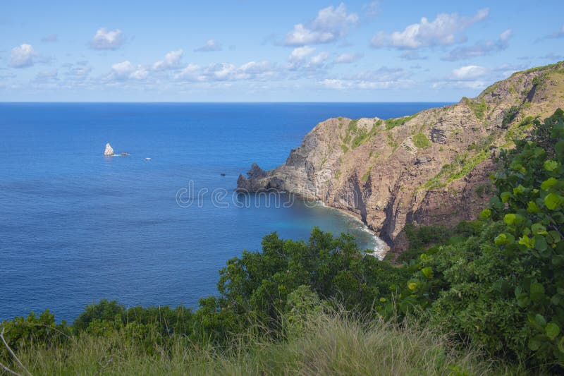 Wellbay beach saba cariCaribbean holandia zdjęcia royalty free
