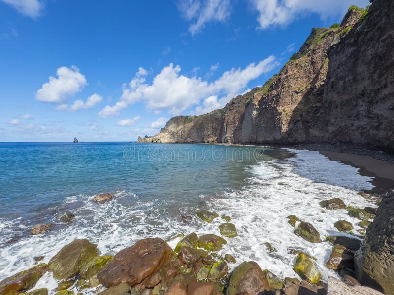 Wellbay beach saba cariCaribbean holandia zdjęcia stock