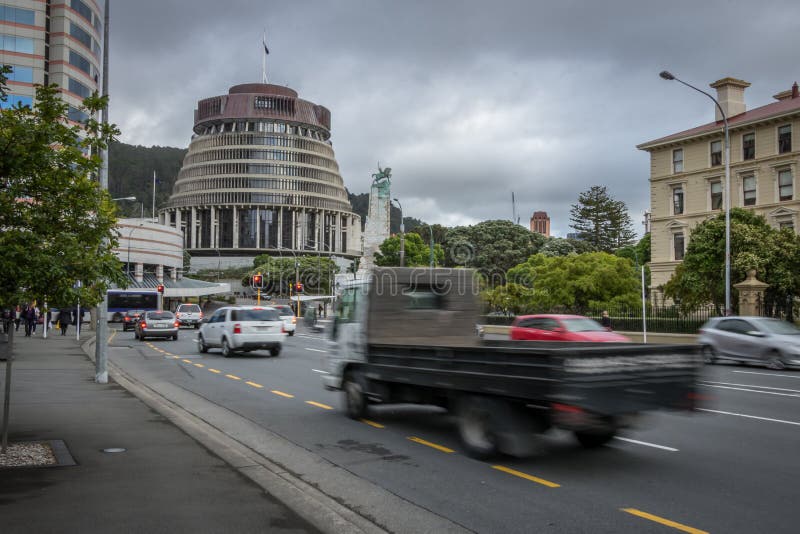 Wellington City Morning Rush Hour photos stock