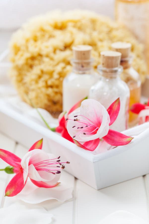 Spa and bath set stock image. Image of herb, orchid, essential 27913895