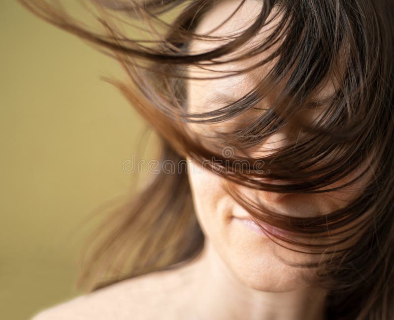 Wellness, Cosmetics and Hairstyle. Portrait of Beautiful Woman Model with Flying Straight Hair Whicking Across Her Face Stock Photo - Image of flying, beauty: 231009734 Wellness, Cosmetics and Hairstyle. Portrait of Beautiful Woman Model with Flying Straight Hair Whicking Across Her Face Stock Photo - Image of flying, beauty: 231009734