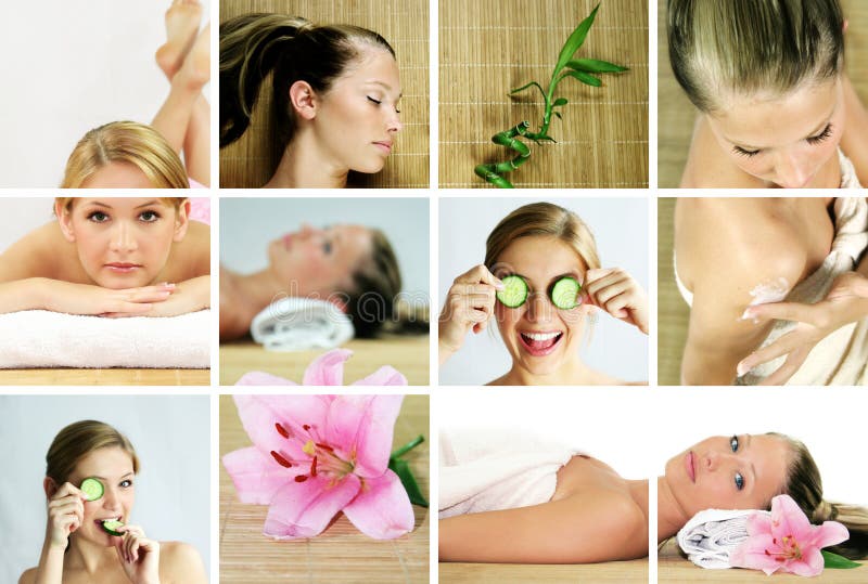 Wellness and spa collage