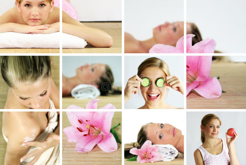 Wellness and spa collage