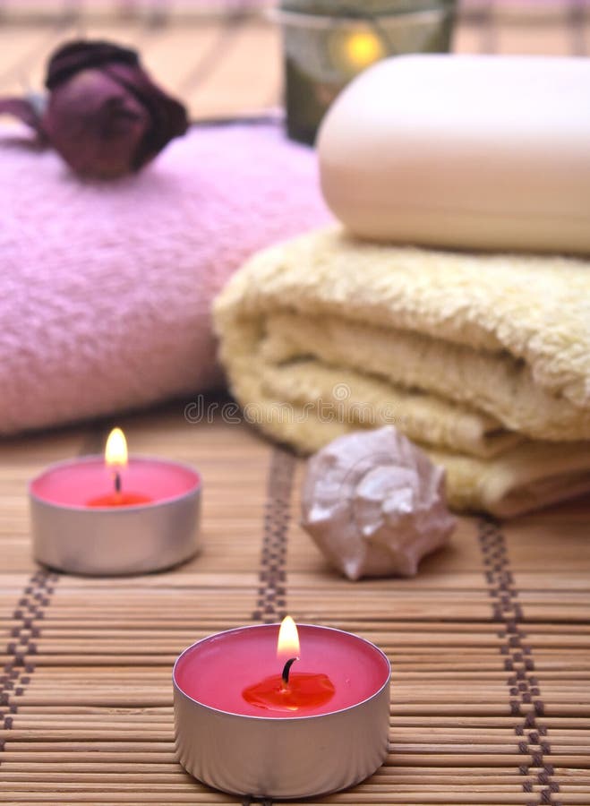 Wellness and spa concept with candles